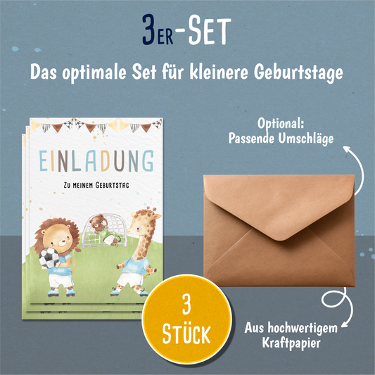 Fußball Einladungskarten Kindergeburtstag