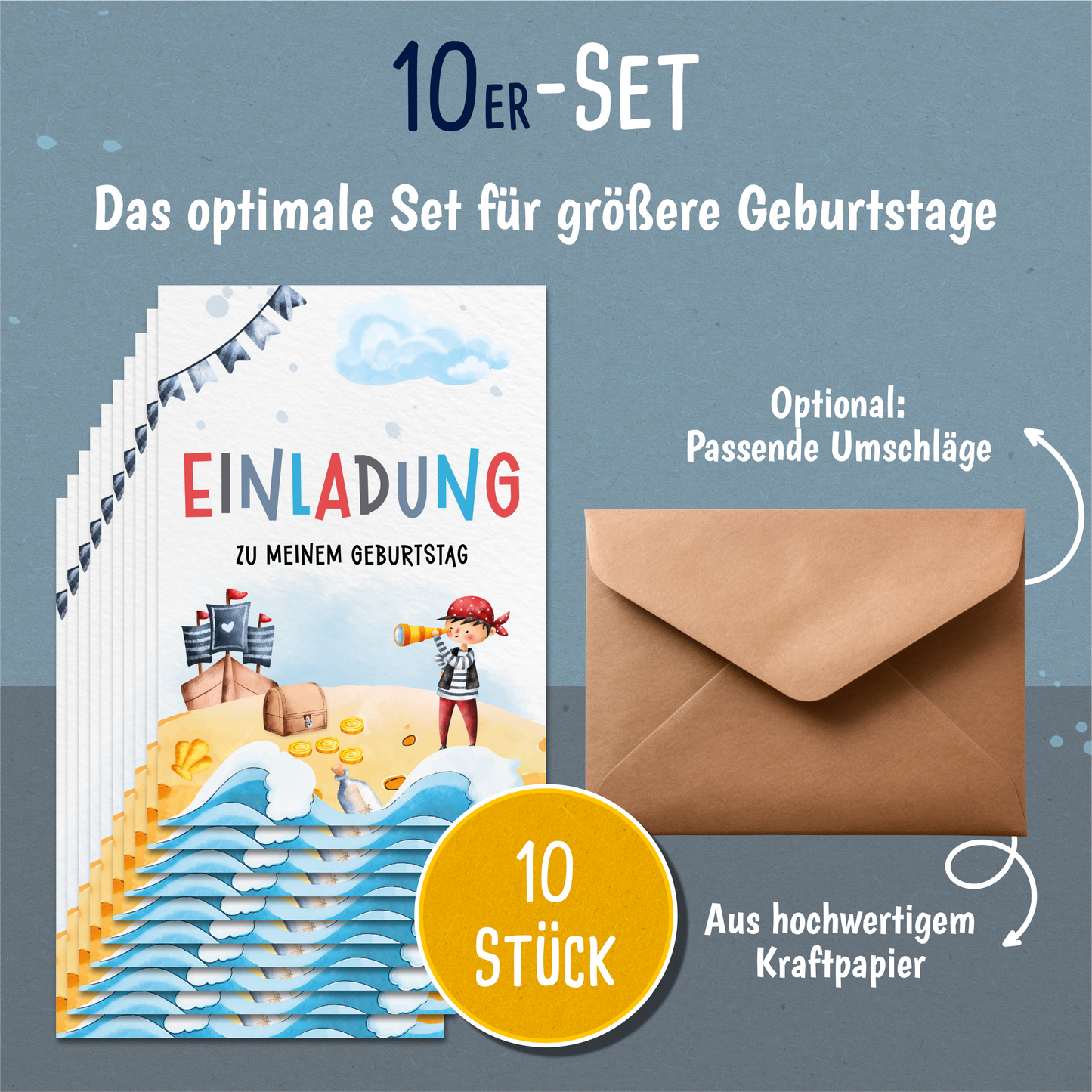 Piraten Einladungskarten Kindergeburtstag