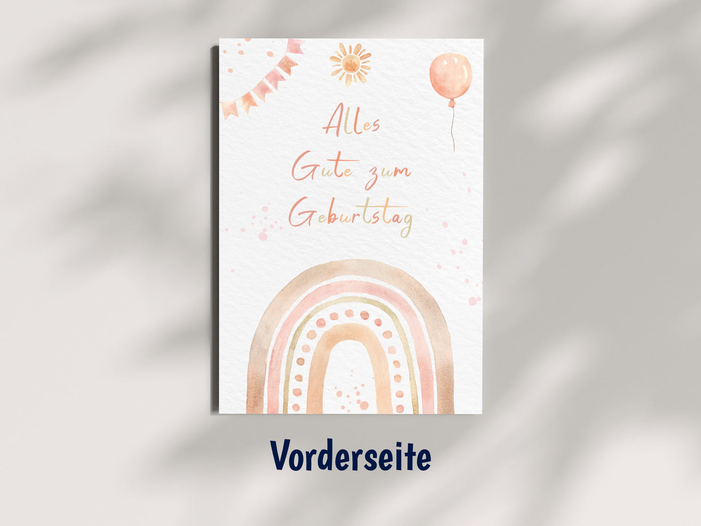 Regenbogen Boho Grußkarte