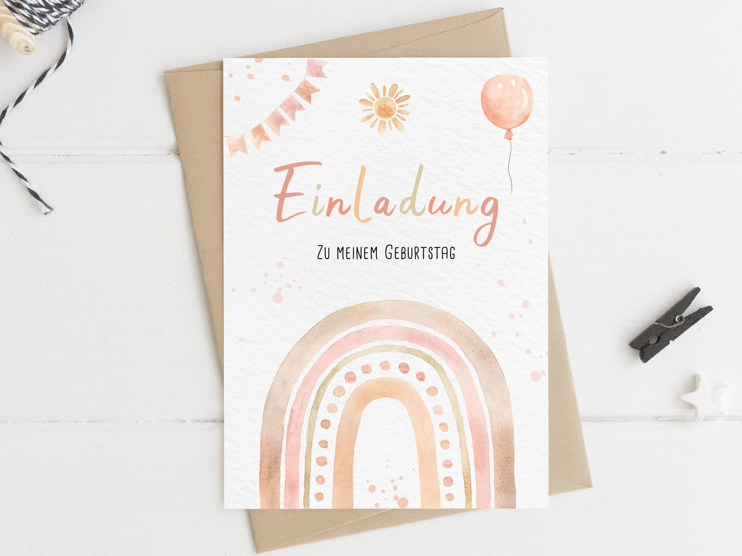 Regenbogen Einladung