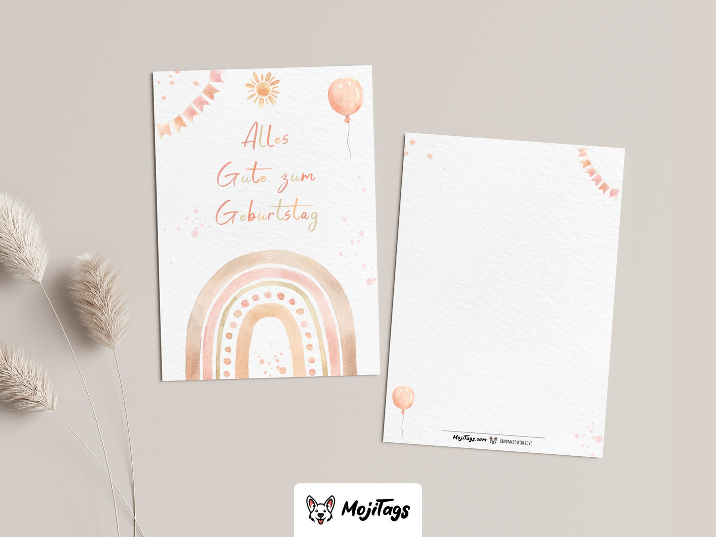 Regenbogen Boho Grußkarte