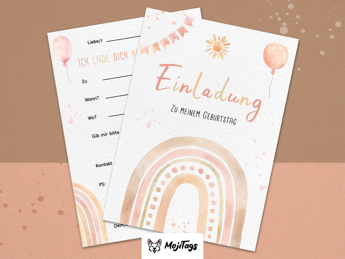 Regenbogen Einladung