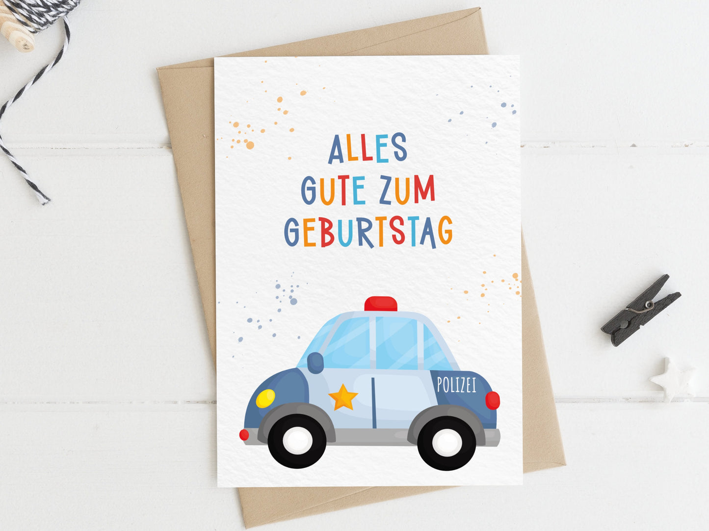 Polizei Geburtstagskarte