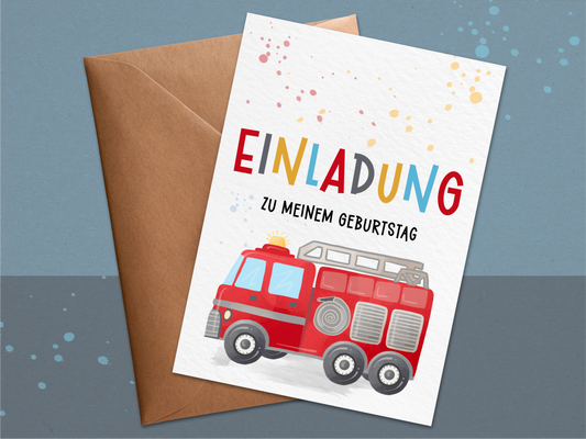 Feuerwehr Einladung