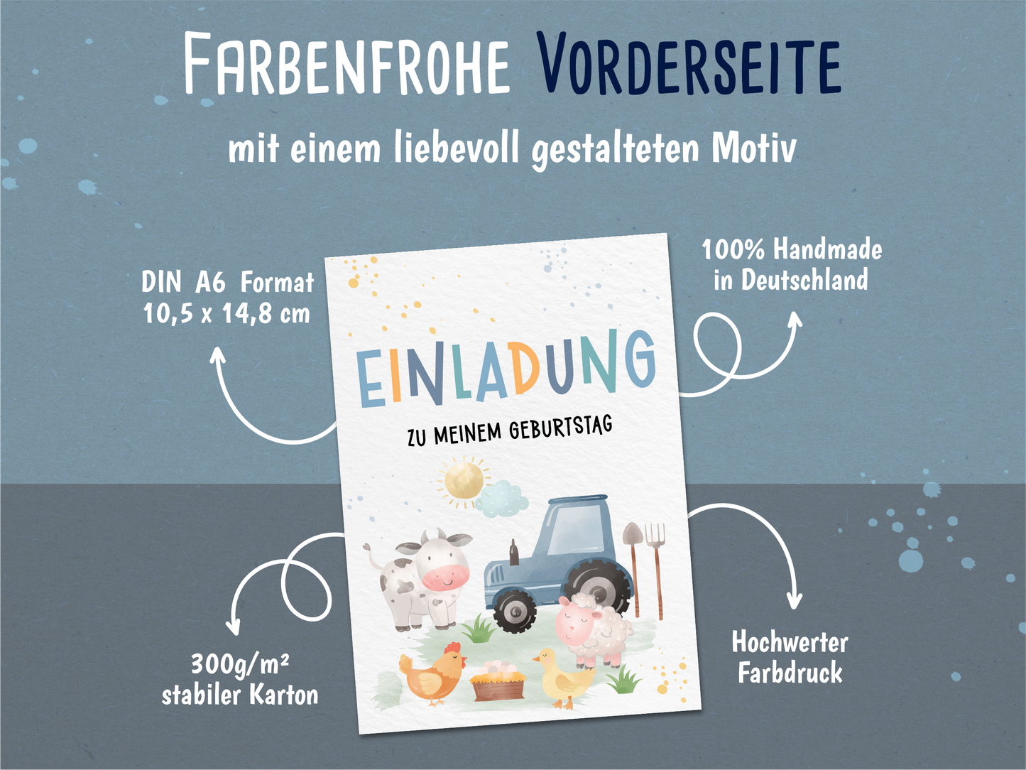 Bauernhof Einladung – Kindergeburtstag