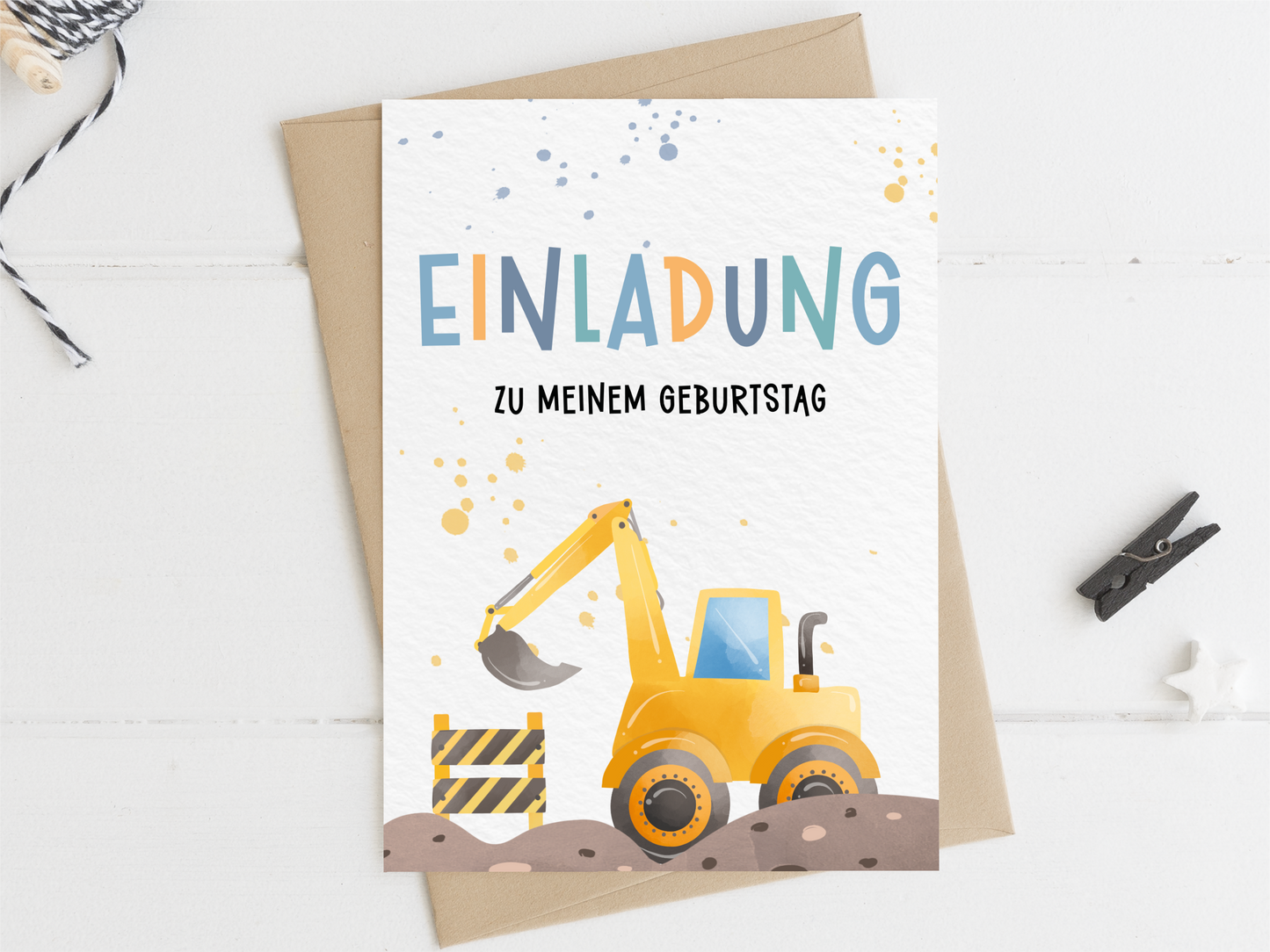 Bagger Einladung