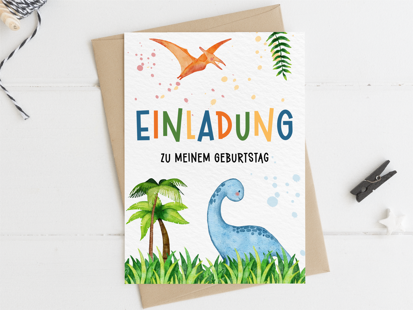 Dinosaurier Einladung