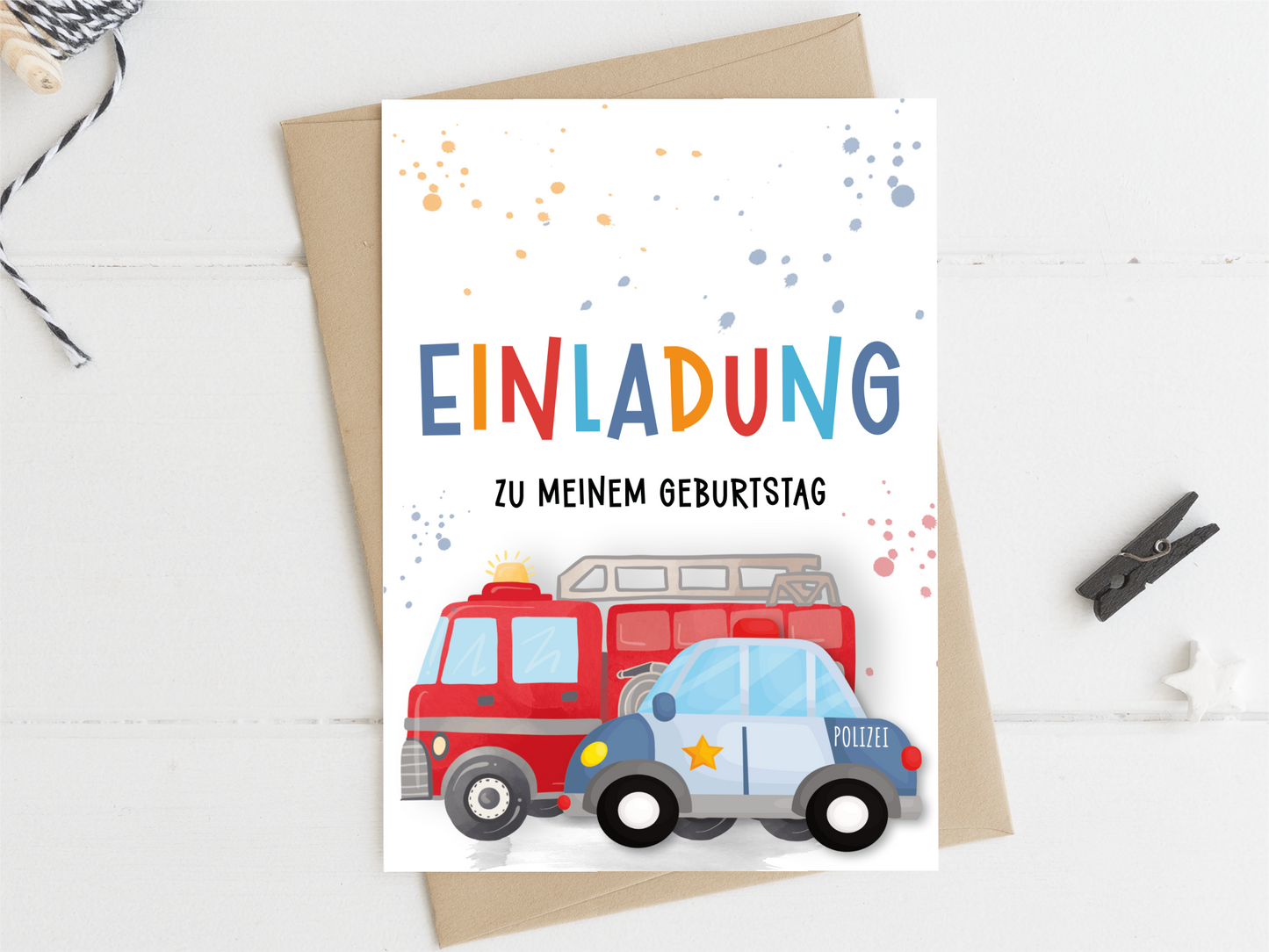 Polizei & Feuerwehr Einladung