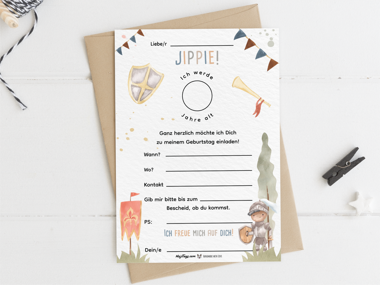 Ritter Einladungskarten