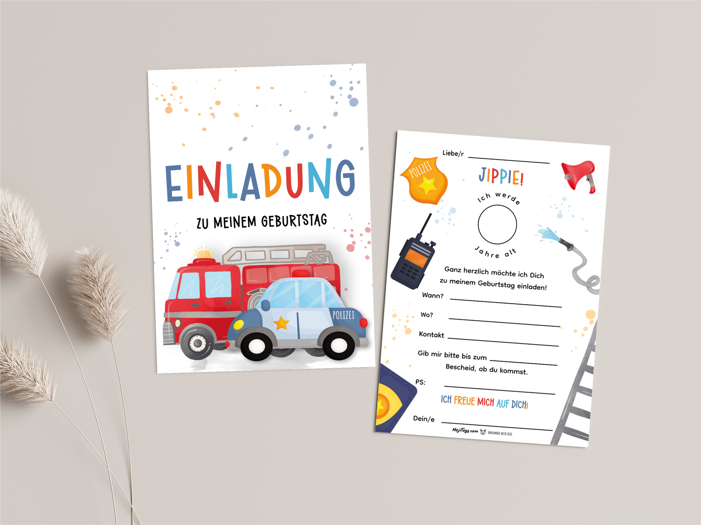 Polizei & Feuerwehr Einladung