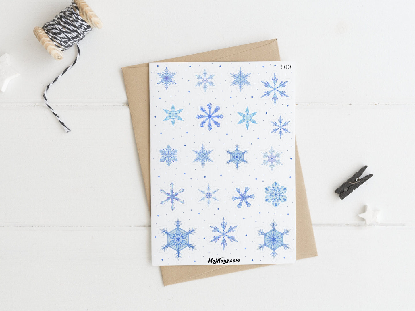 Schneeflocken Stickerbogen