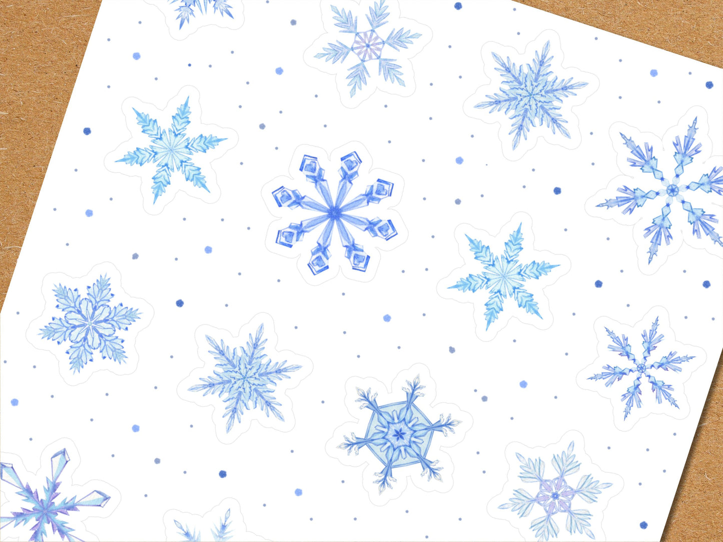 Schneeflocken Stickerbogen