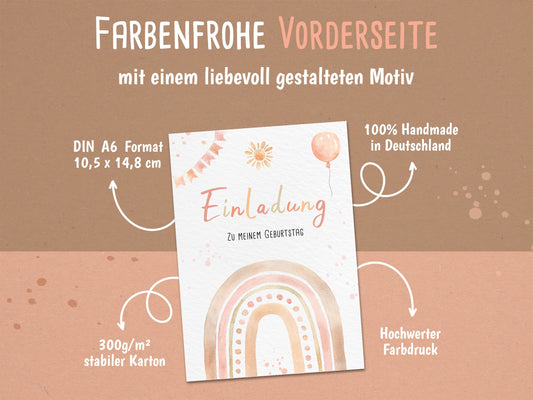 Regenbogen Einladung