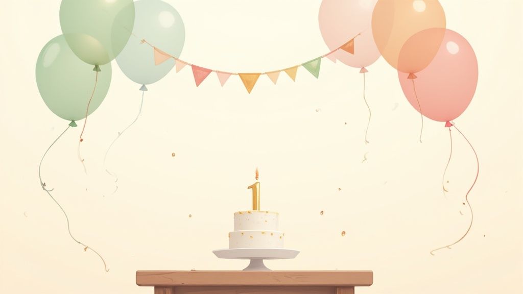 Deko zum ersten Geburtstag, die begeistert