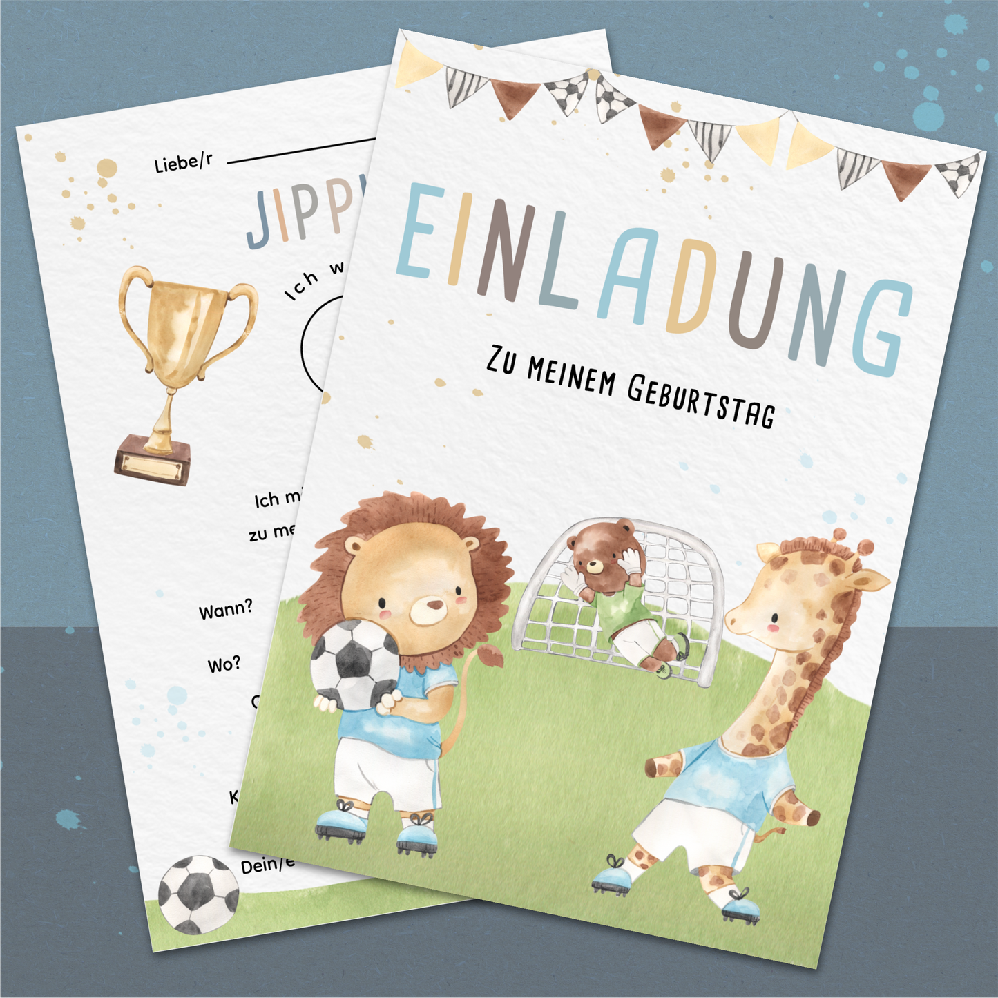 Fußball Einladungskarten Kindergeburtstag