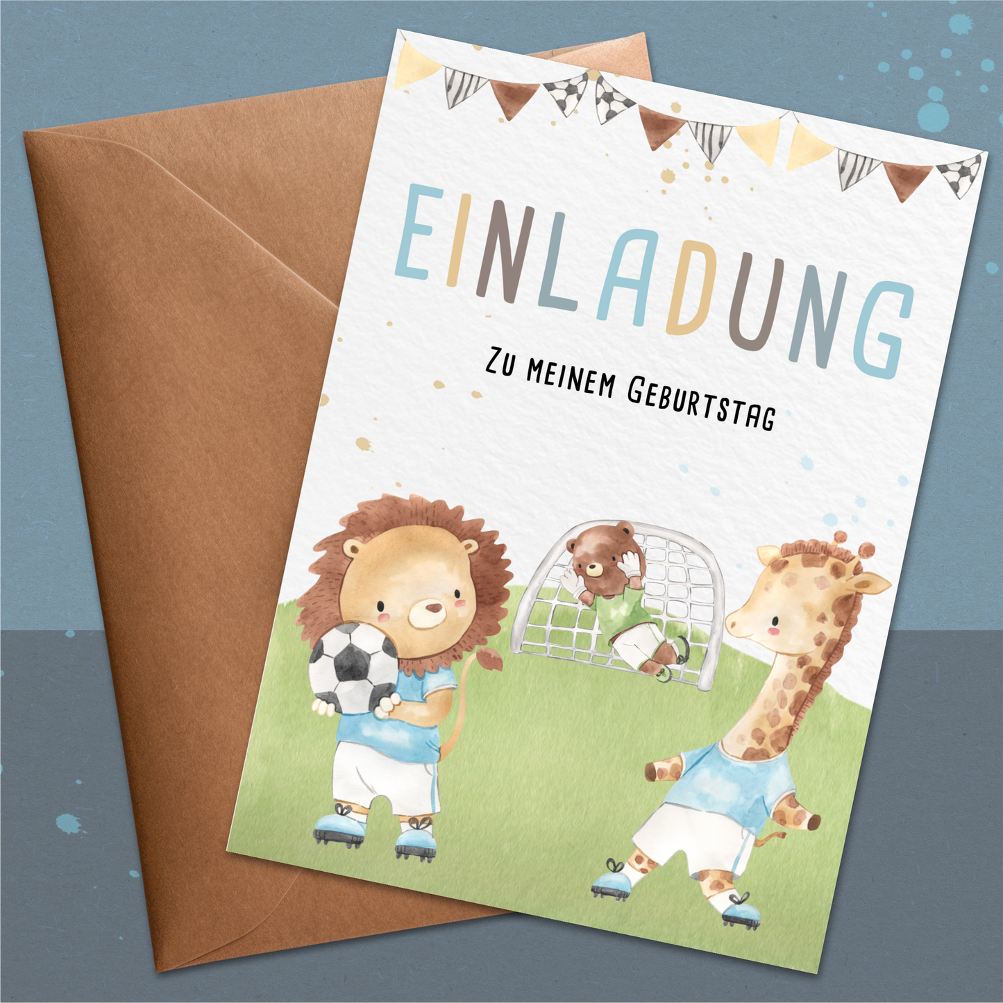 Fußball Einladungskarten Kindergeburtstag