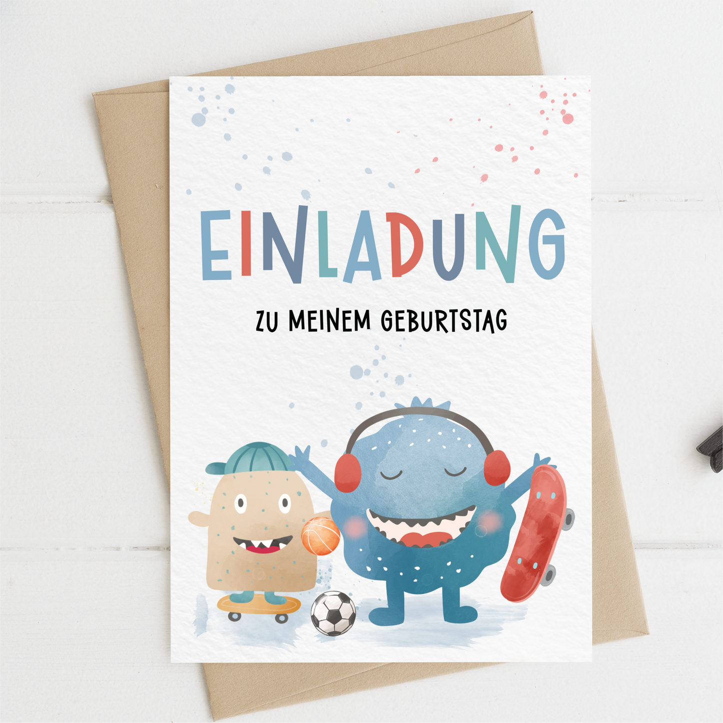 Monster Einladungskarten Kindergeburtstag