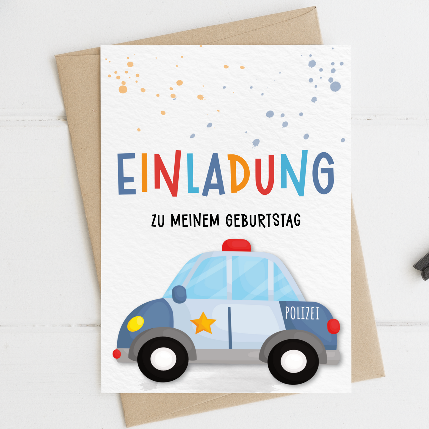 Polizei Einladungskarten Kindergeburtstag