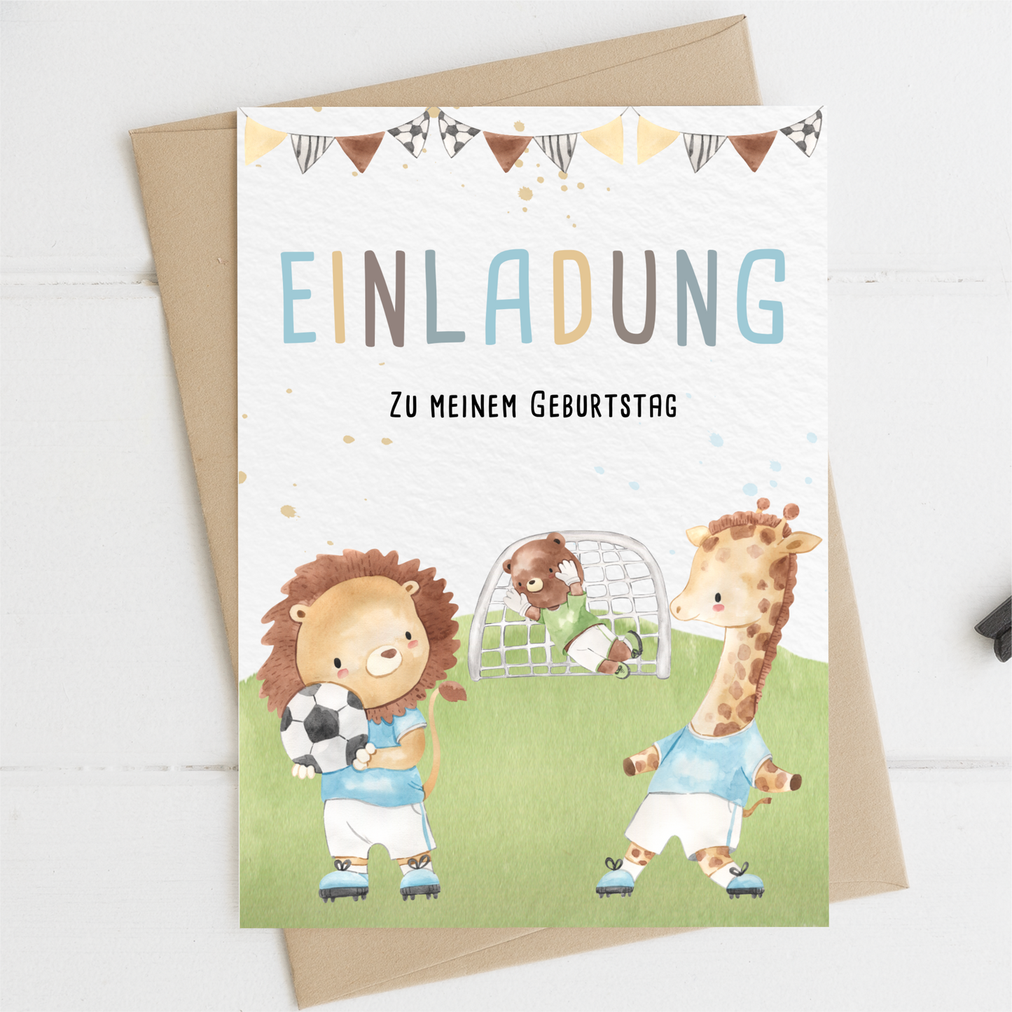 Fußball Einladungskarten Kindergeburtstag