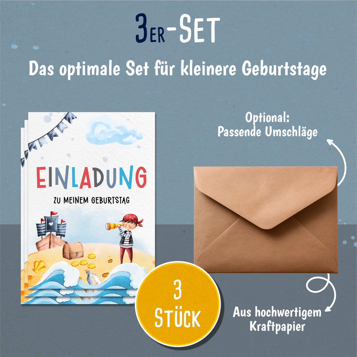 Piraten Einladungskarten Kindergeburtstag