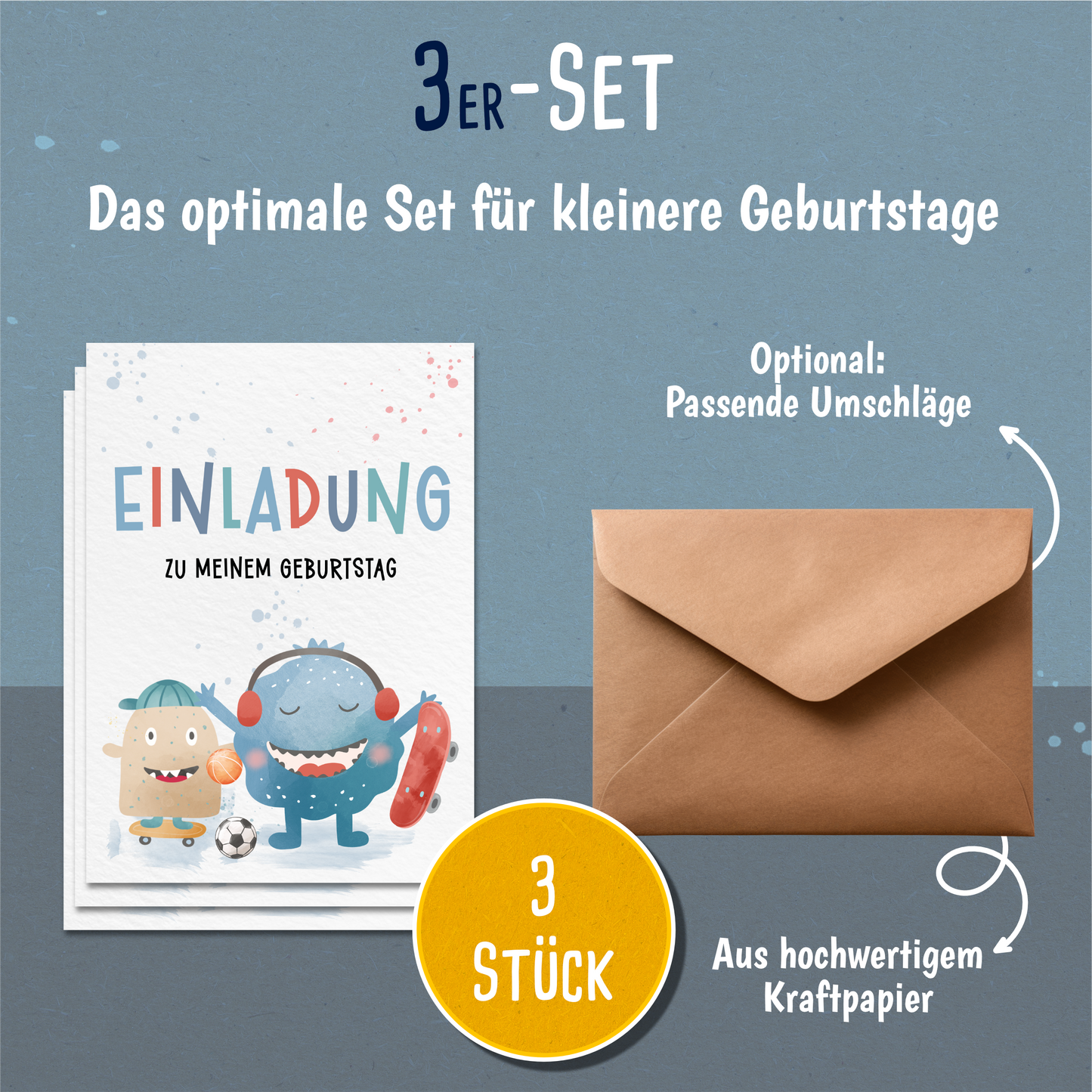 Monster Einladungskarten Kindergeburtstag