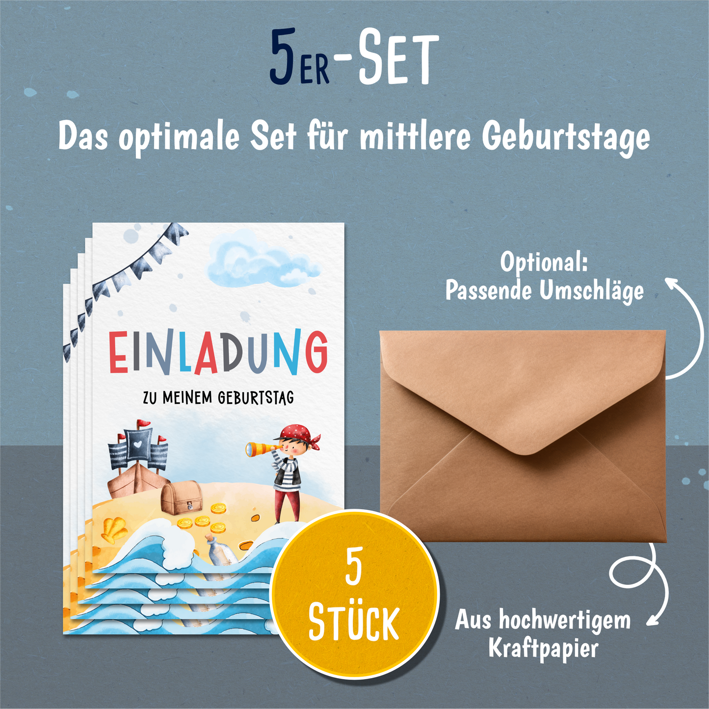 Piraten Einladungskarten Kindergeburtstag