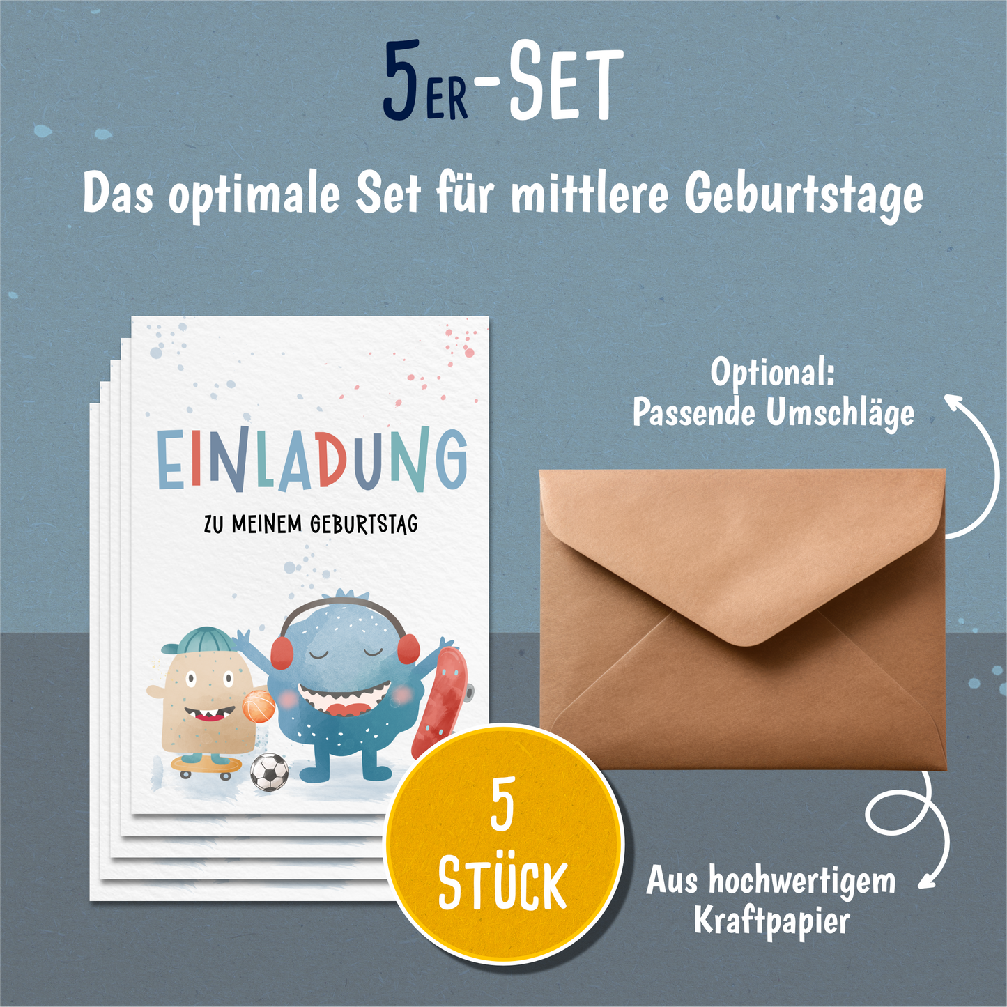 Monster Einladungskarten Kindergeburtstag