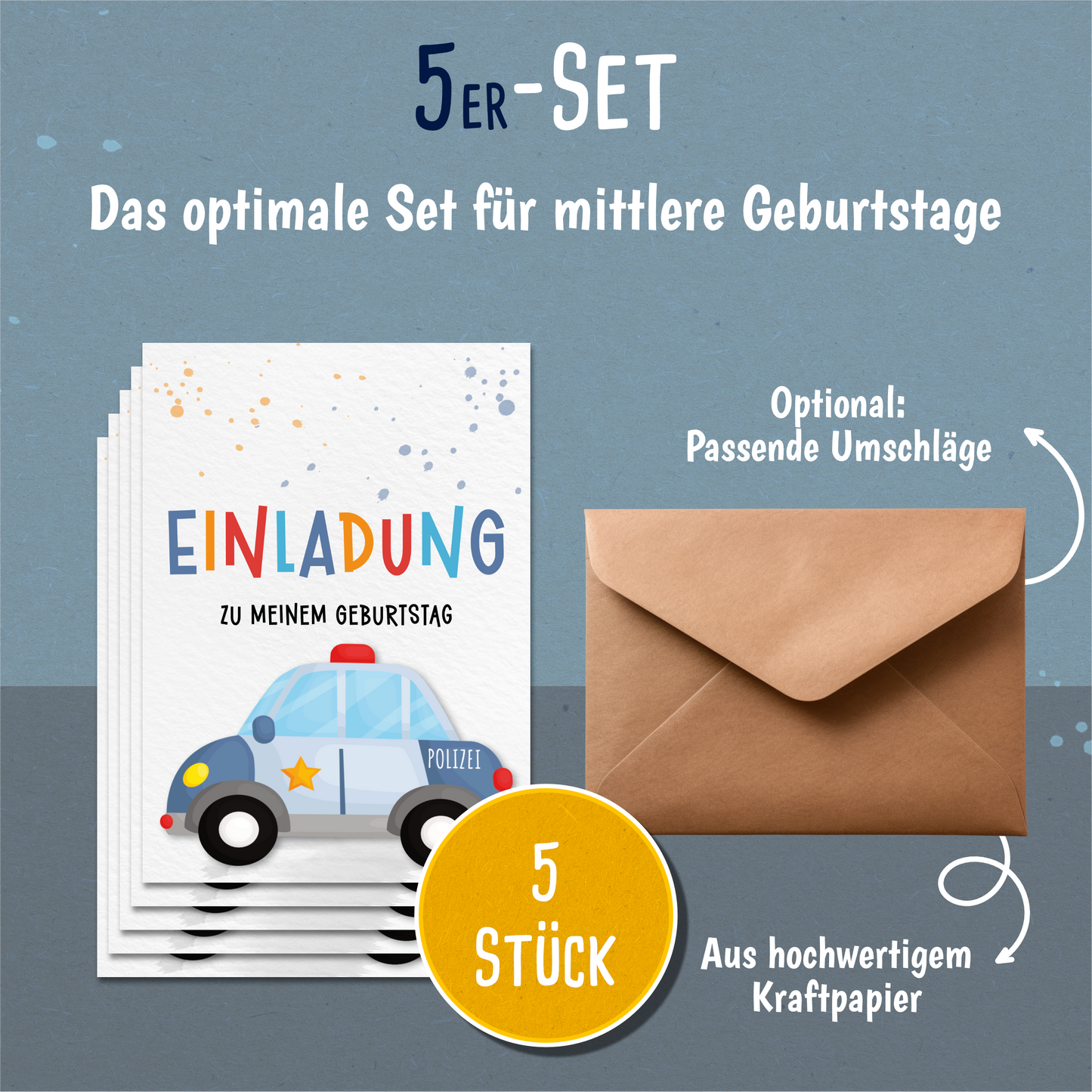 Polizei Einladungskarten Kindergeburtstag