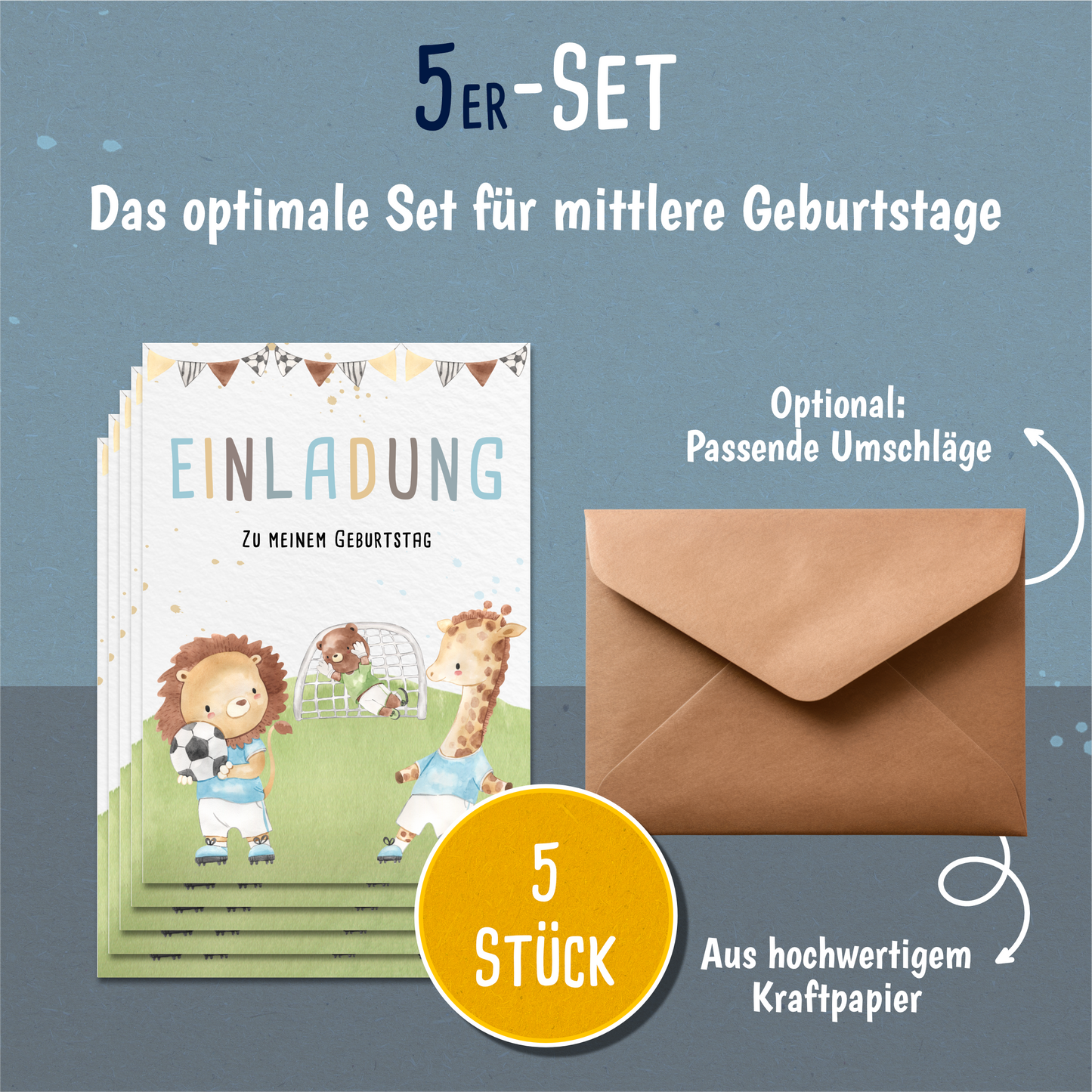 Fußball Einladungskarten Kindergeburtstag