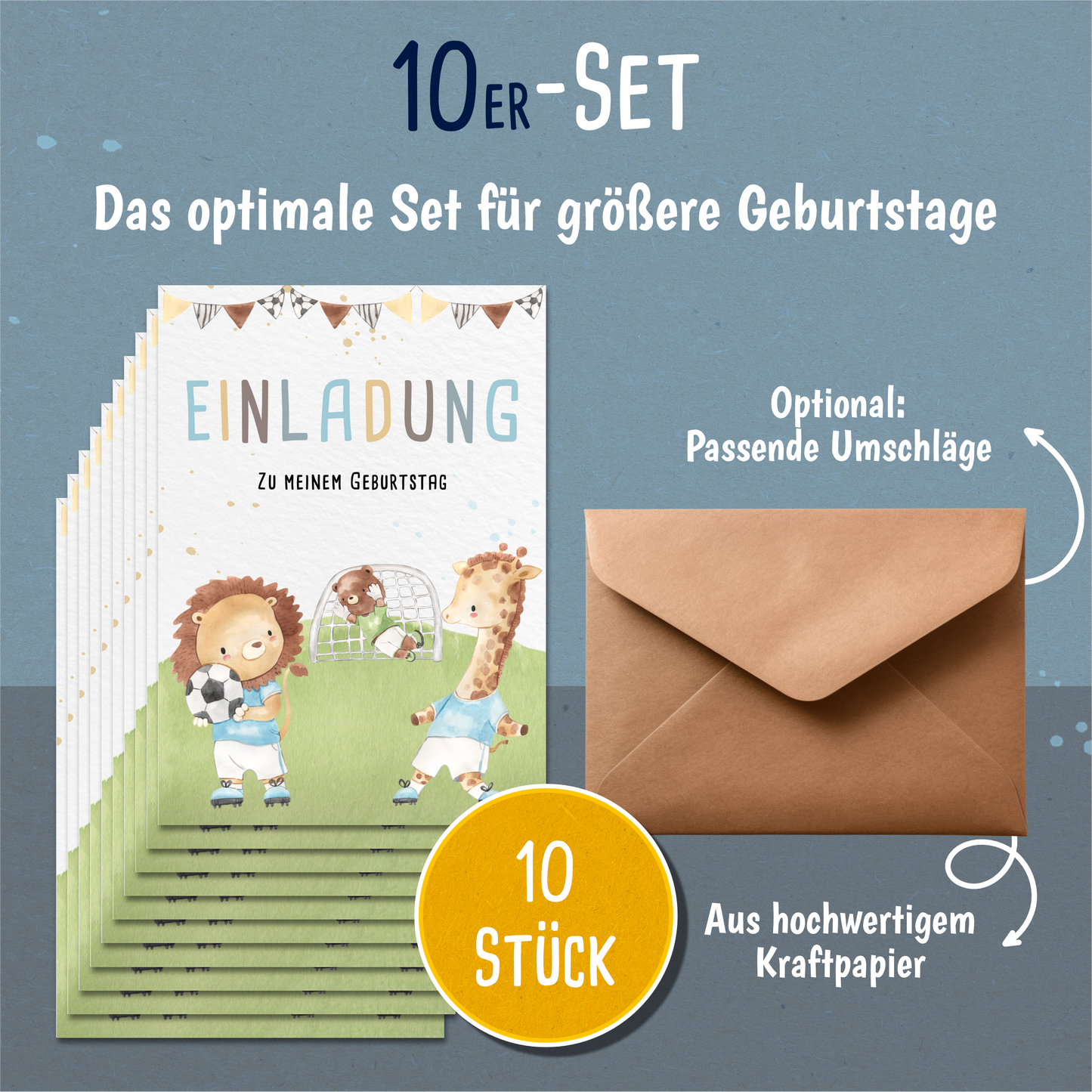 Fußball Einladungskarten Kindergeburtstag