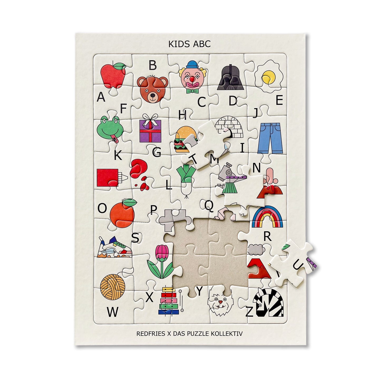 Kinder ABC Rahmenpuzzle – 40 Teile | Redfries Design