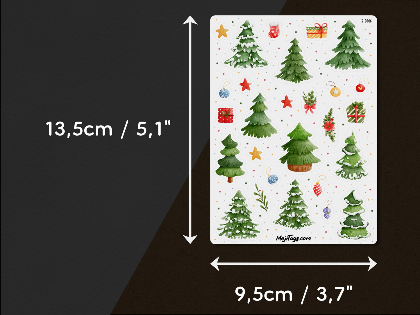 Weihnachtsbaum Stickerbogen