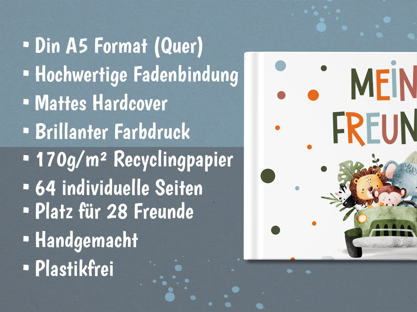 Safari Freundebuch für Kindergarten & Grundschule