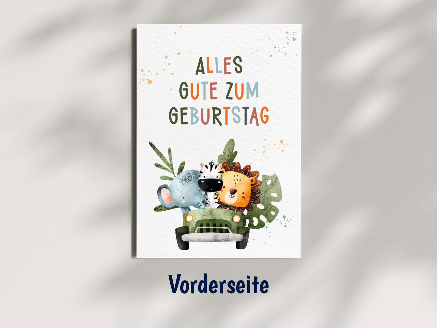 Safari Geburtstagskarte - Alles gute zum Geburtstag