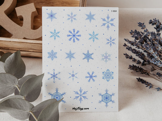 Schneeflocken Stickerbogen