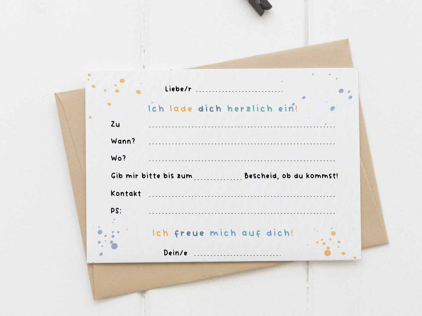 Zug Einladung mit Tieren