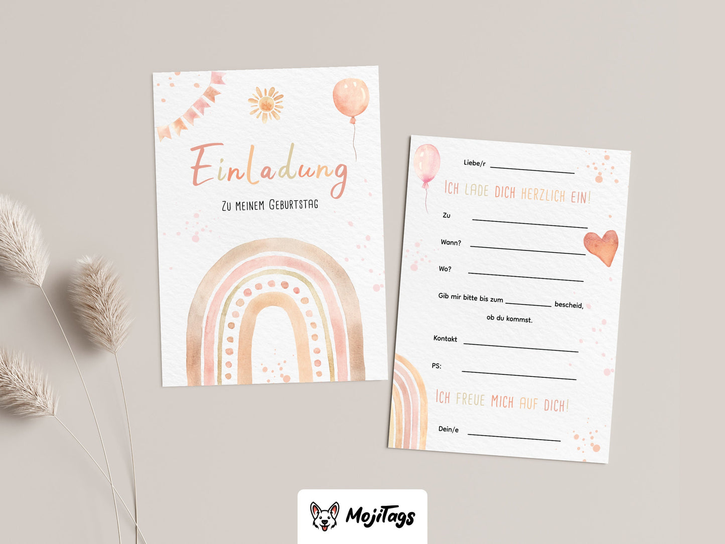 Regenbogen Einladung