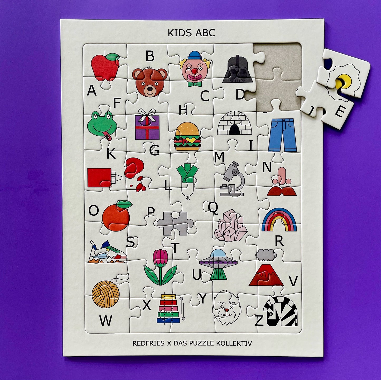 Kinder ABC Rahmenpuzzle – 40 Teile | Redfries Design