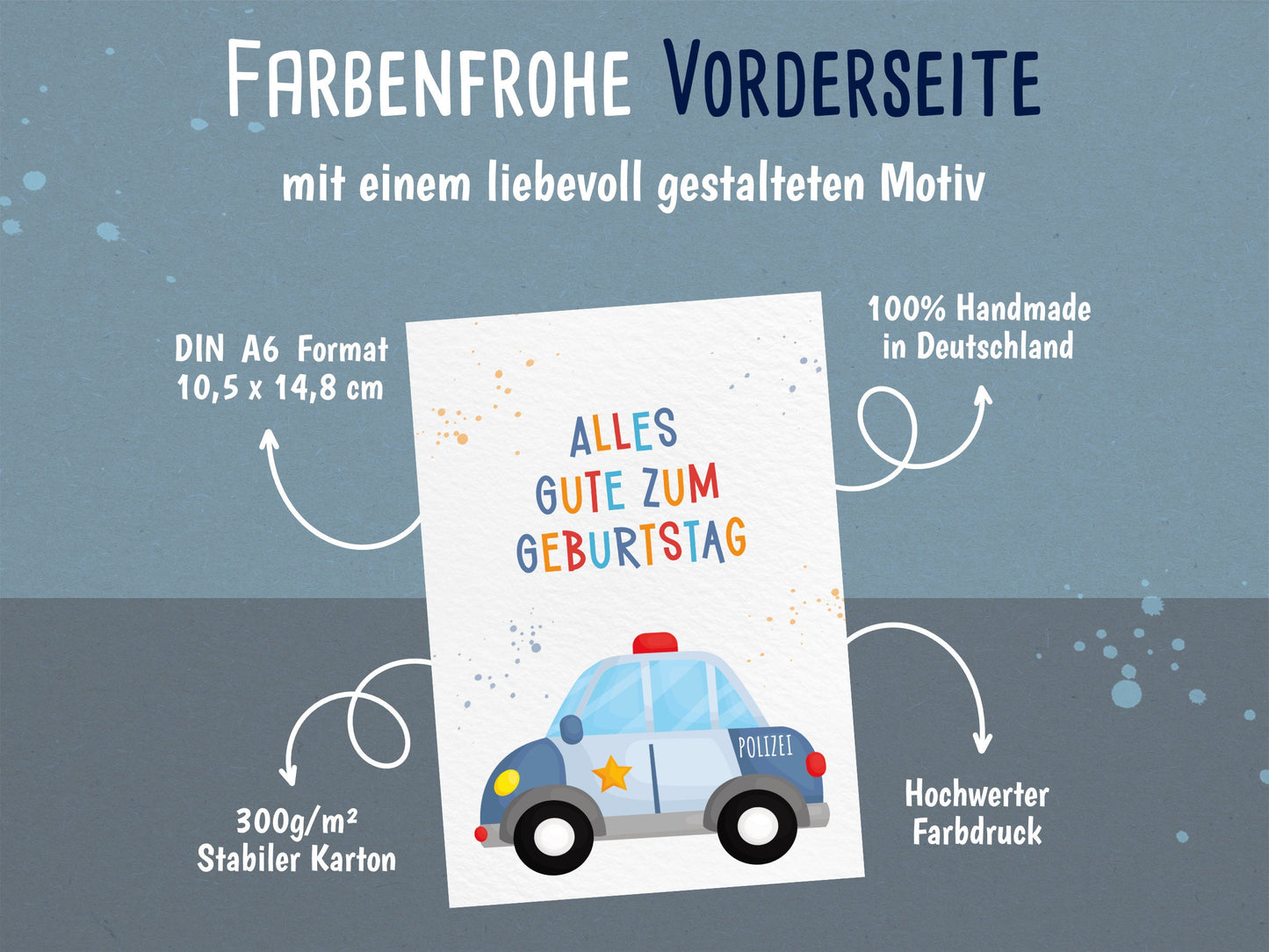Polizei Geburtstagskarte