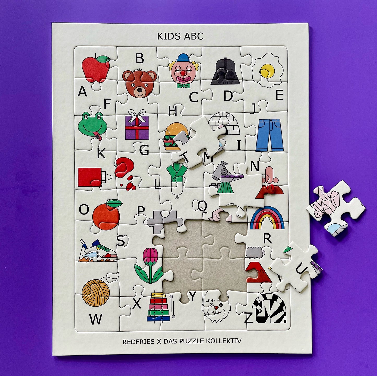 Kinder ABC Rahmenpuzzle – 40 Teile | Redfries Design