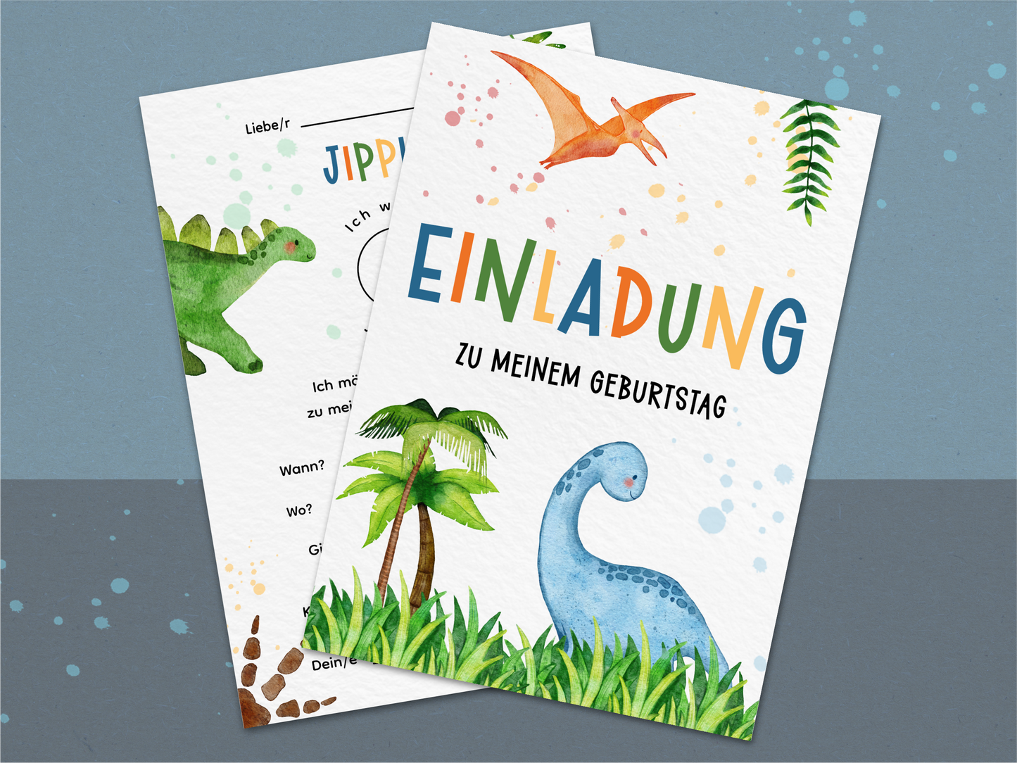 Dinosaurier Einladung