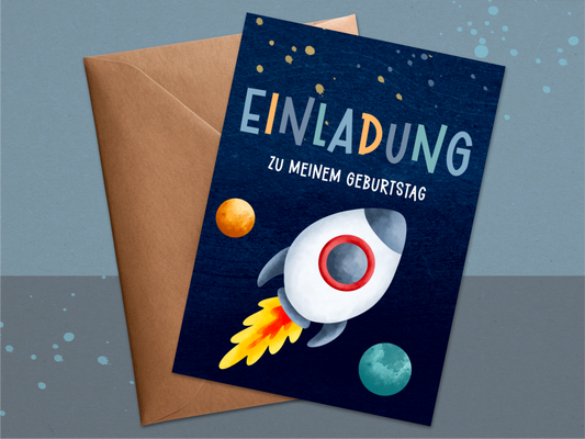 Raketen Einladung