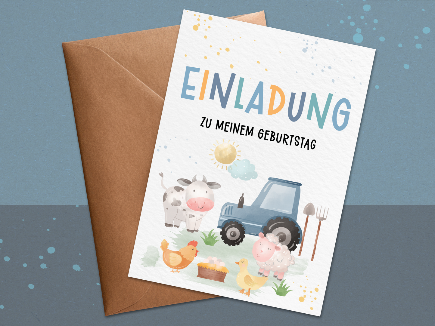 Bauernhof Einladung – Kindergeburtstag