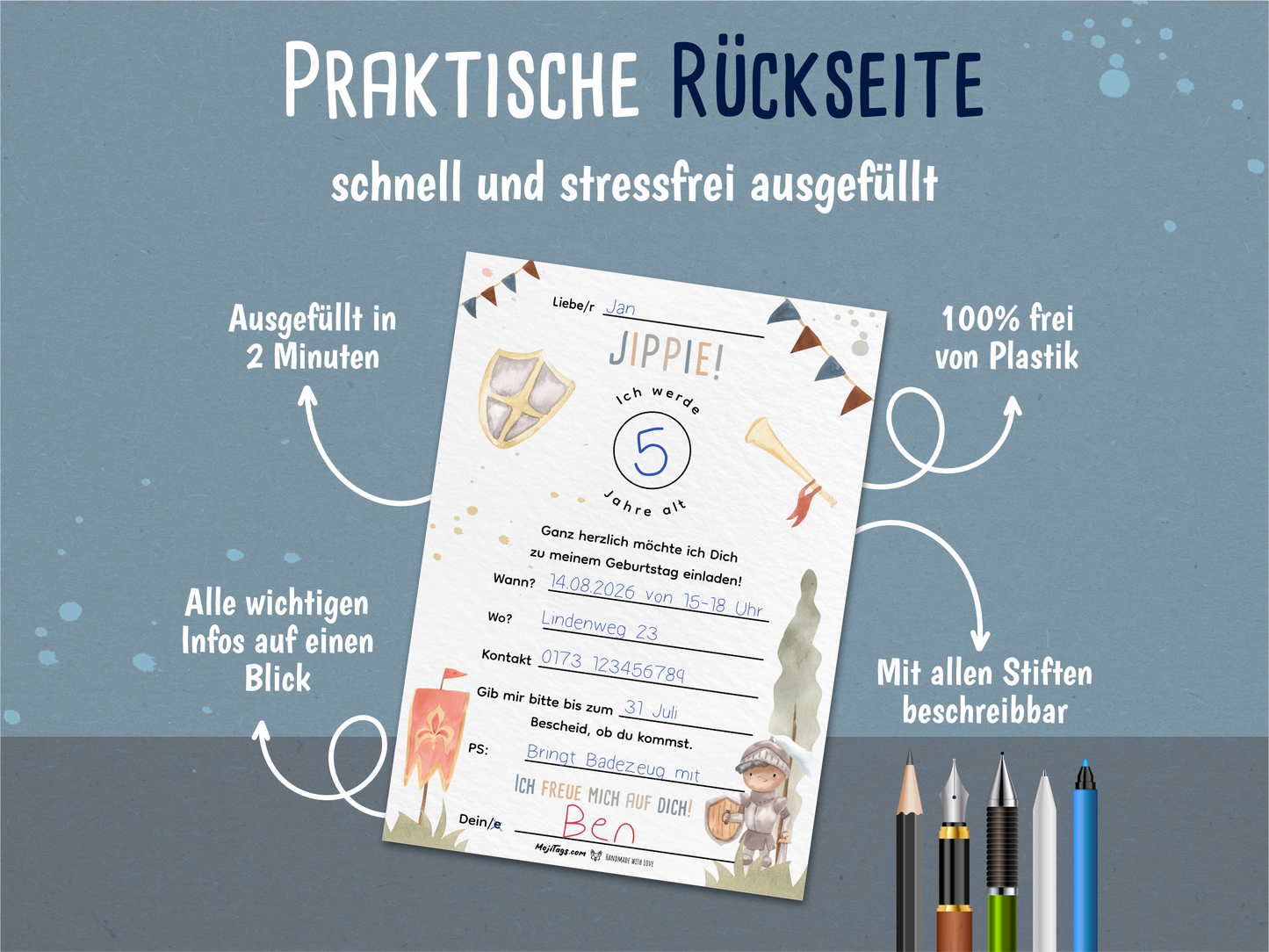 Ritter Einladungskarten