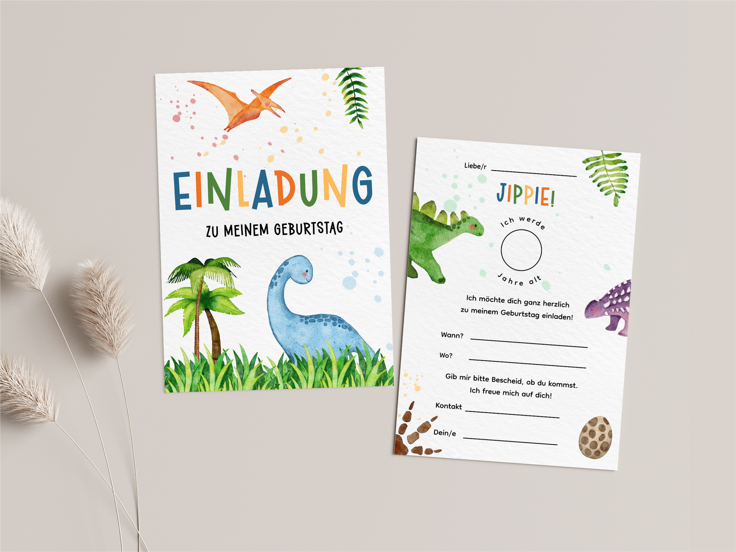 Dinosaurier Einladung