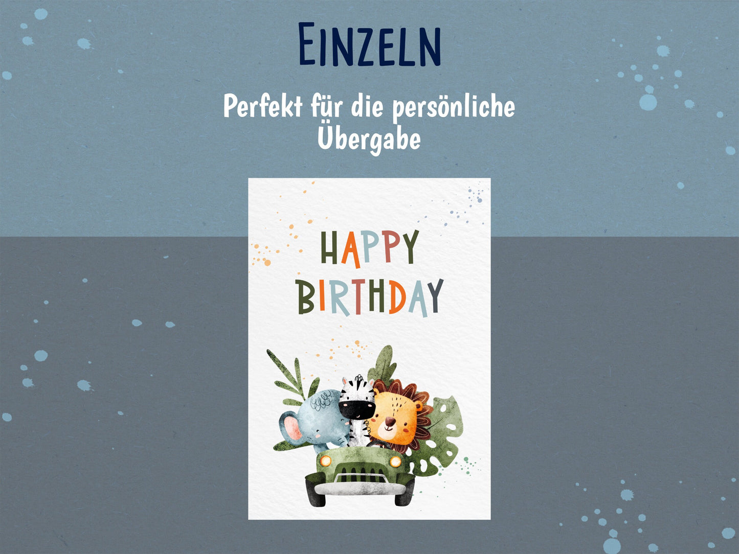 Safari Geburtstagskarte – Happy Birthday