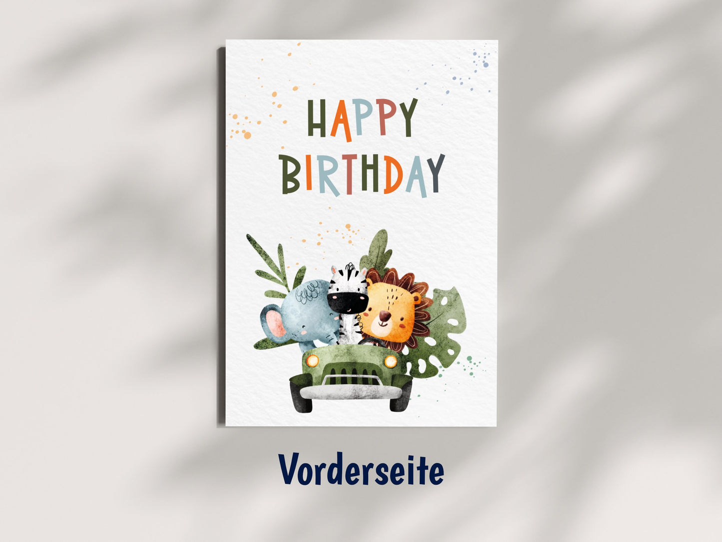 Safari Geburtstagskarte – Happy Birthday