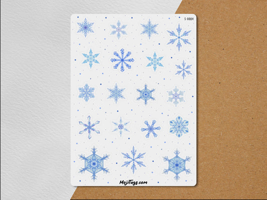 Schneeflocken Stickerbogen