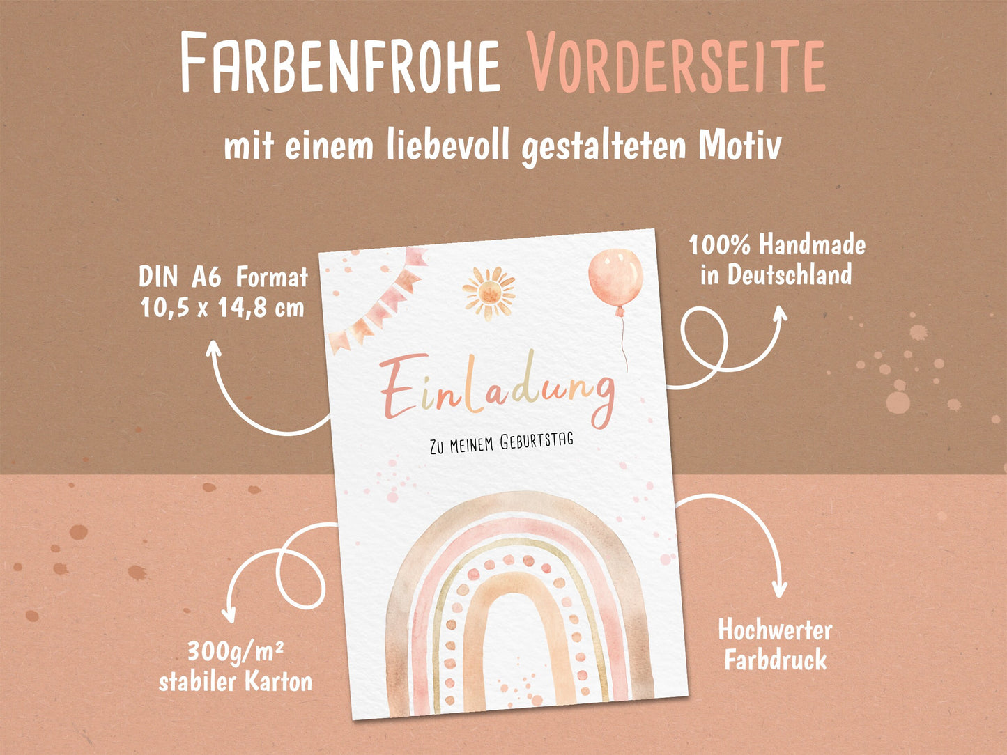 Regenbogen Einladung