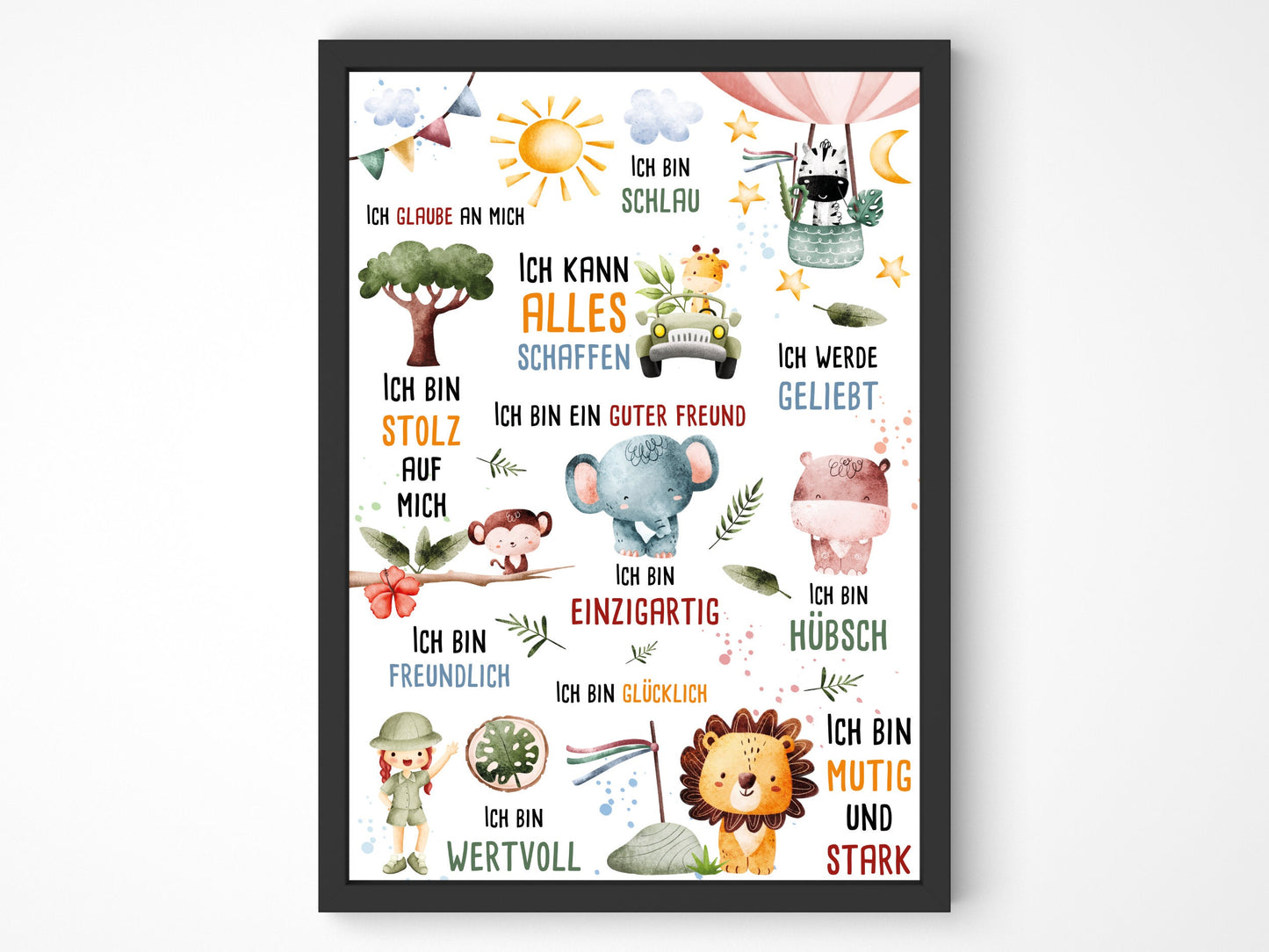 Safari Affirmationsposter